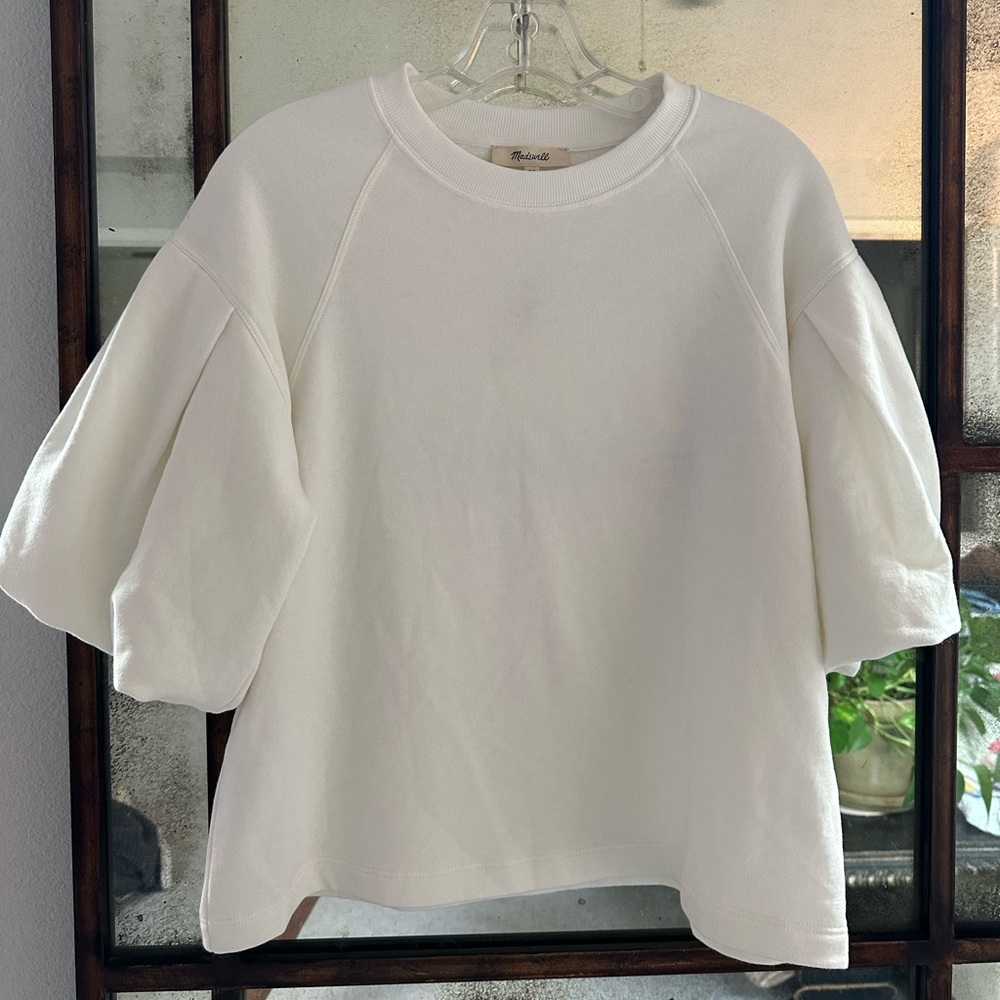 NWT Madewell puffed sleeve sweatshirt XS
